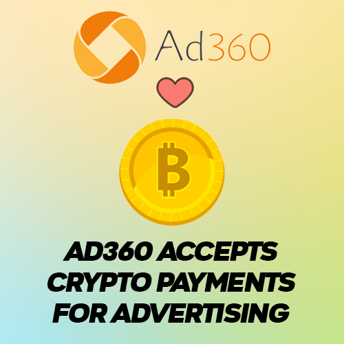 Ad360 accepts crypto payments for advertising