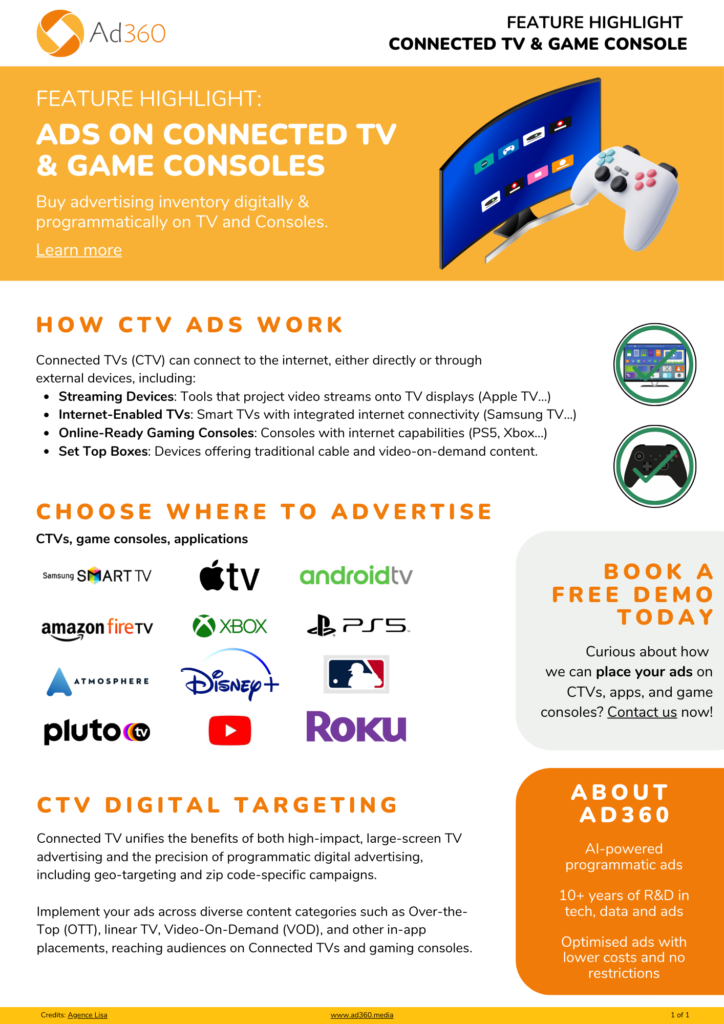 Ads on Connected TV & Gaming Consoles