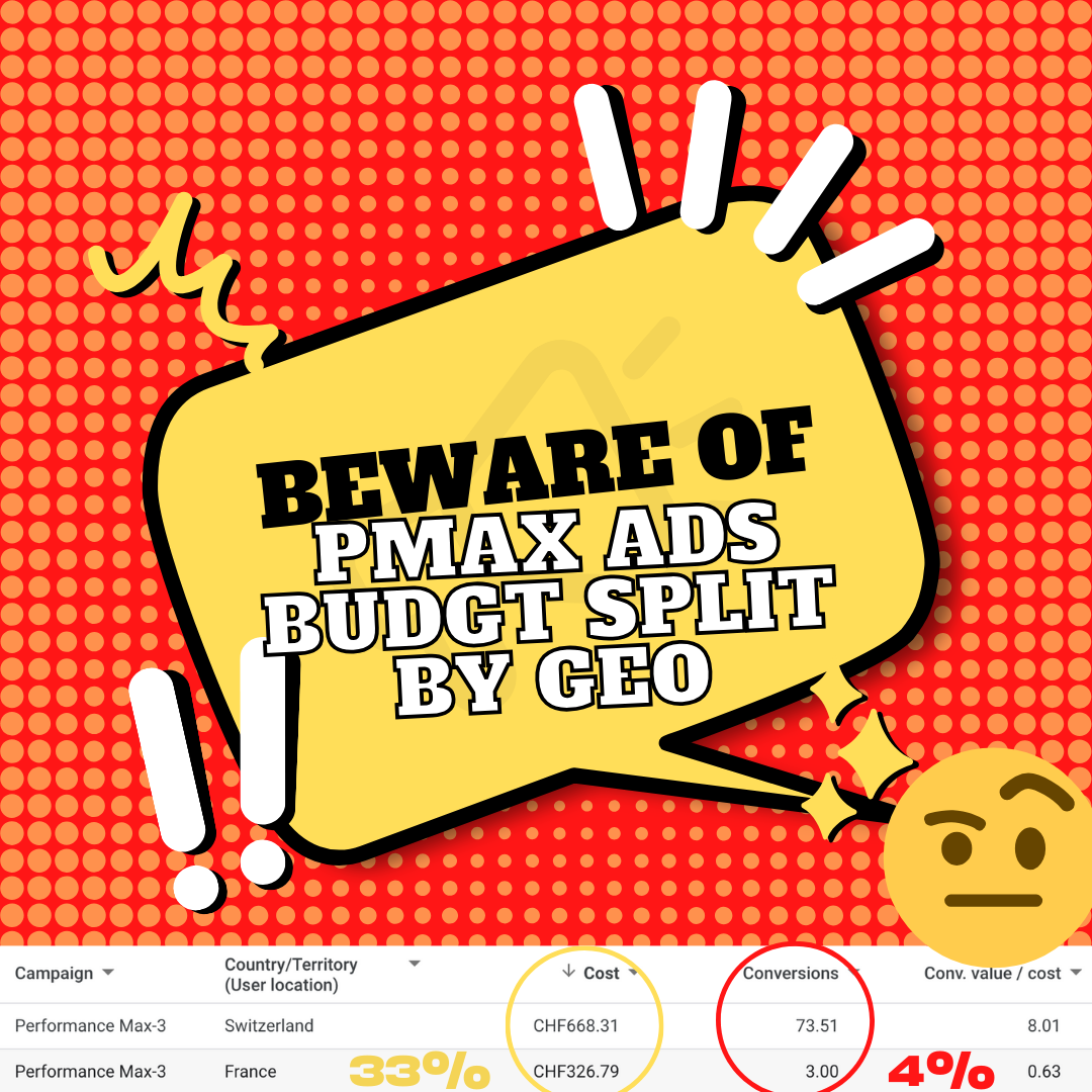 Beware of PMAX Ads Budget split by Geo